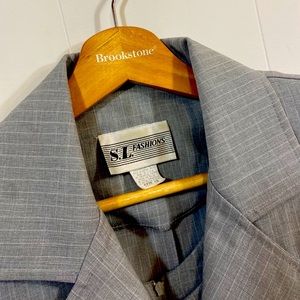 S.L. Fashions Dress Suit Size: 10 Grey